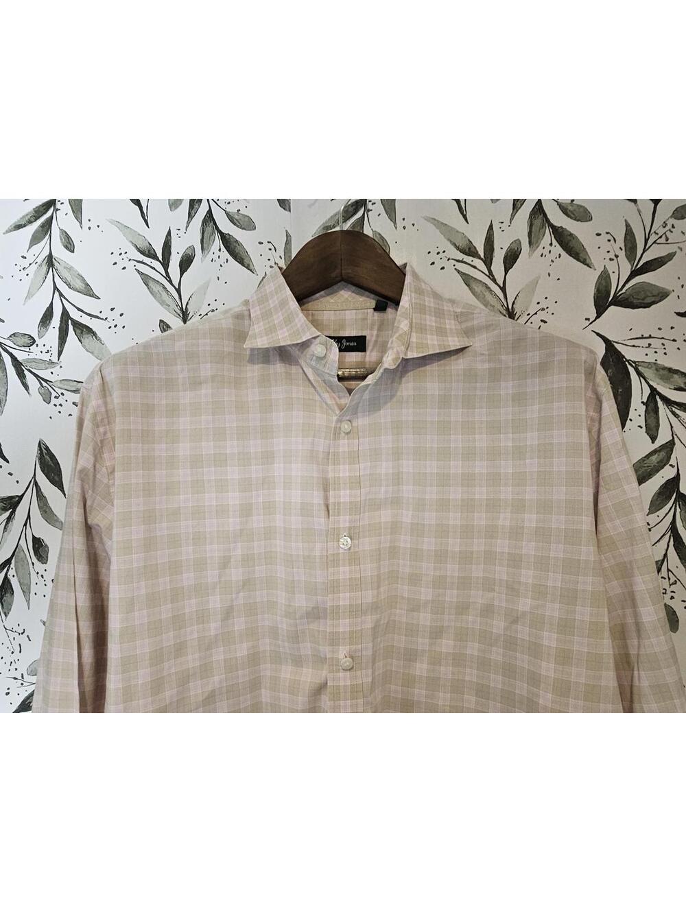 Bobby Jones Dress Shirt Pink Green Mens Size L